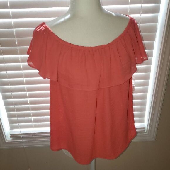 Maeve Coral Lightweight Multi-way Blouse Top - Size Medium - Picture 6 of 8